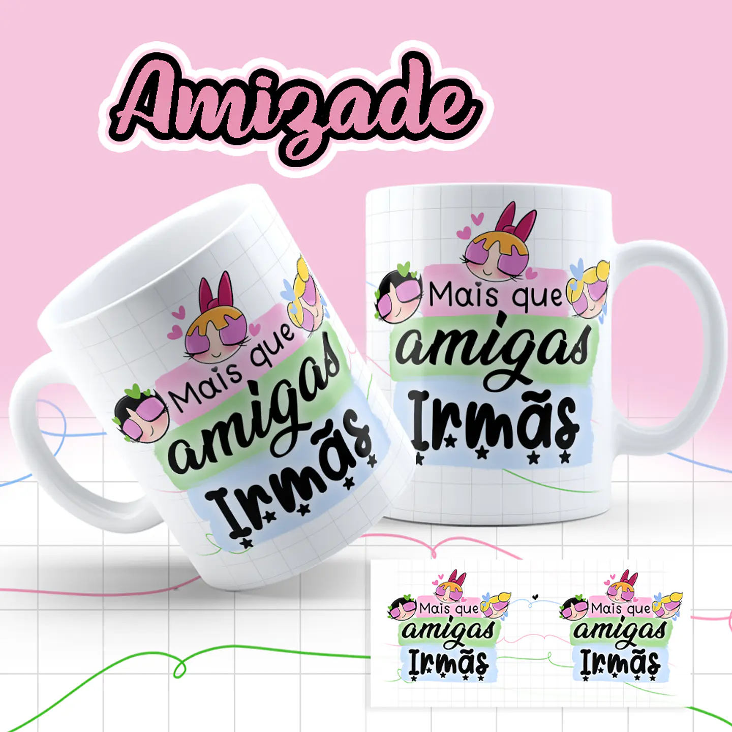 8 Artes para Caneca Meninas Super Poderosas Arquivos em Jpg  6