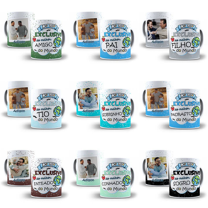 36 Artes para Caneca Família Melhor do Mundo em CorelDraw  2