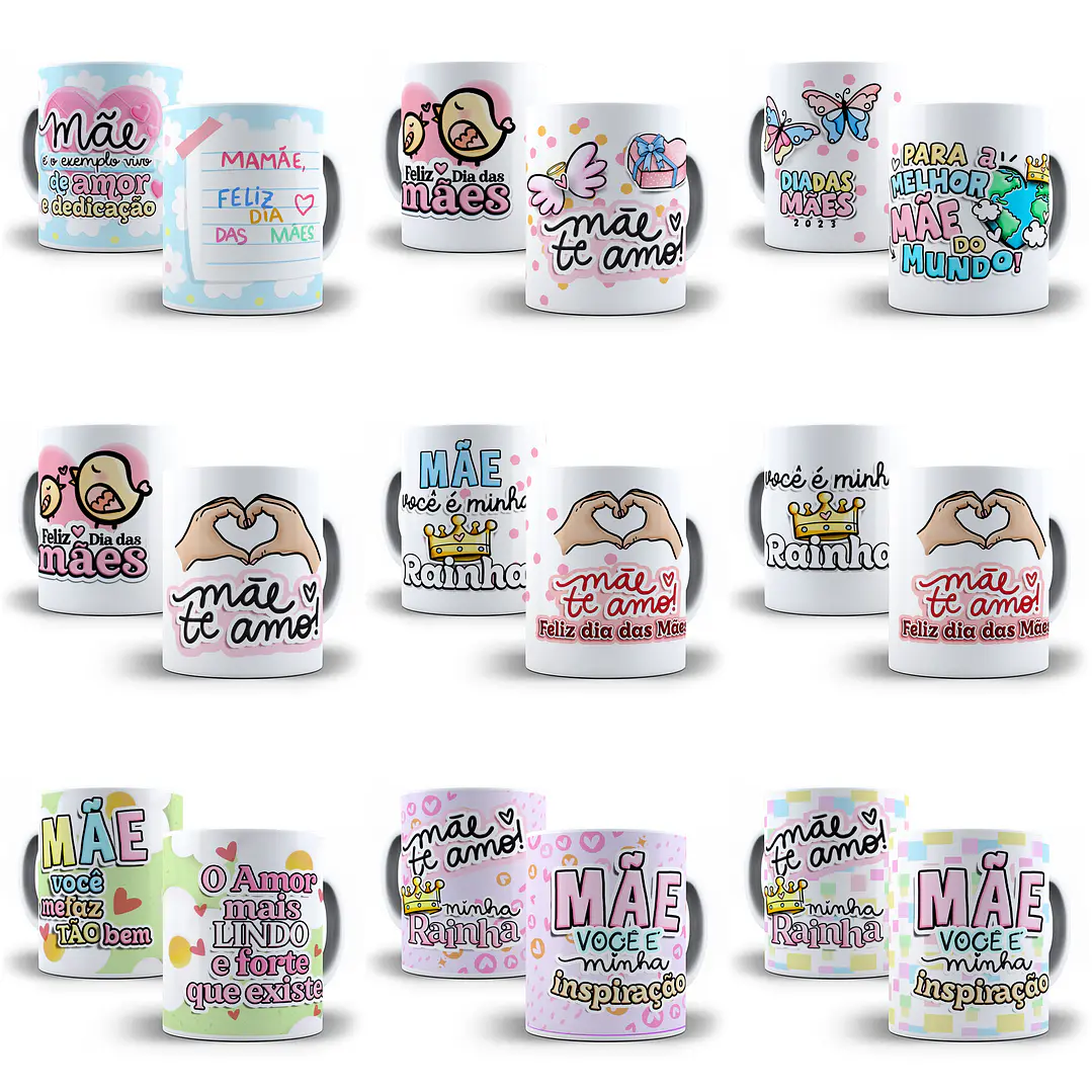 44 Artes Caneca Dia das Mães Arquivos Jpg + Mockups  4
