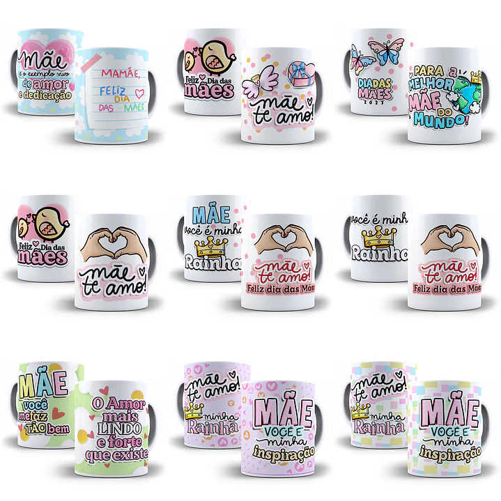 44 Artes Caneca Dia das Mães Arquivos Jpg + Mockups  4