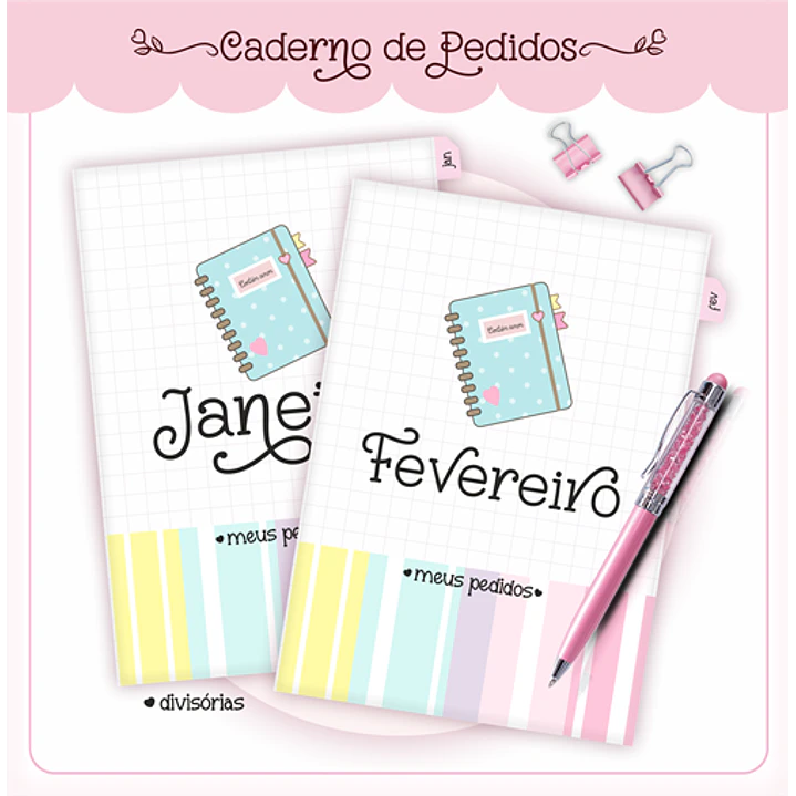 Arquivo Agenda Meus Pedidos Encadernação em Pdf  4