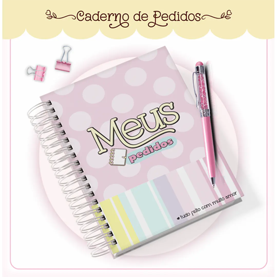 Arquivo Agenda Meus Pedidos Encadernação em Pdf  1