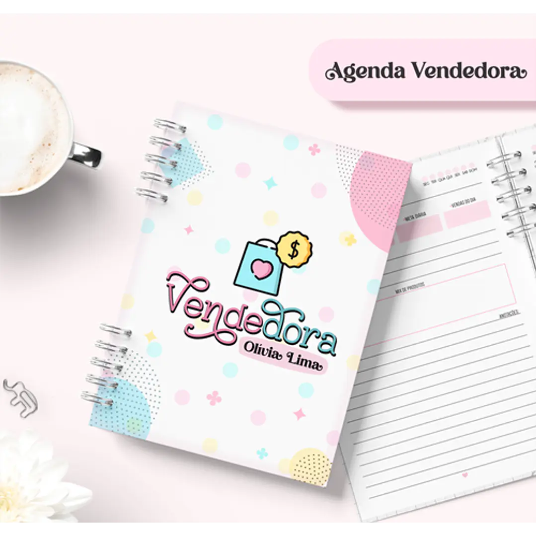 Arquivo Agenda Vendedora Encadernação em Pdf 1