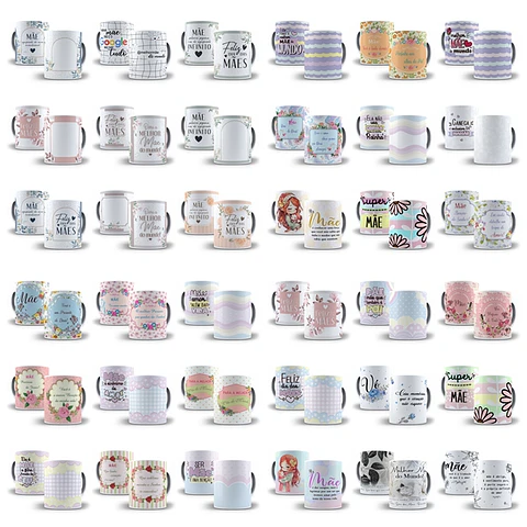 Pacote Camisa e Caneca Dia das Mães em Jpg