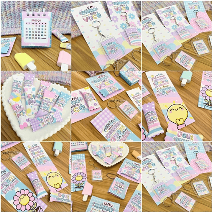 Kit Digital Versículos Fofinhos Completo em Png 8