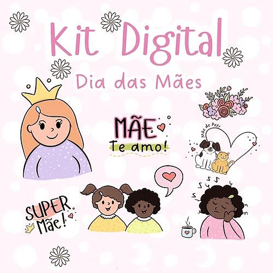 Kit Digital Dia das Mães em Png 