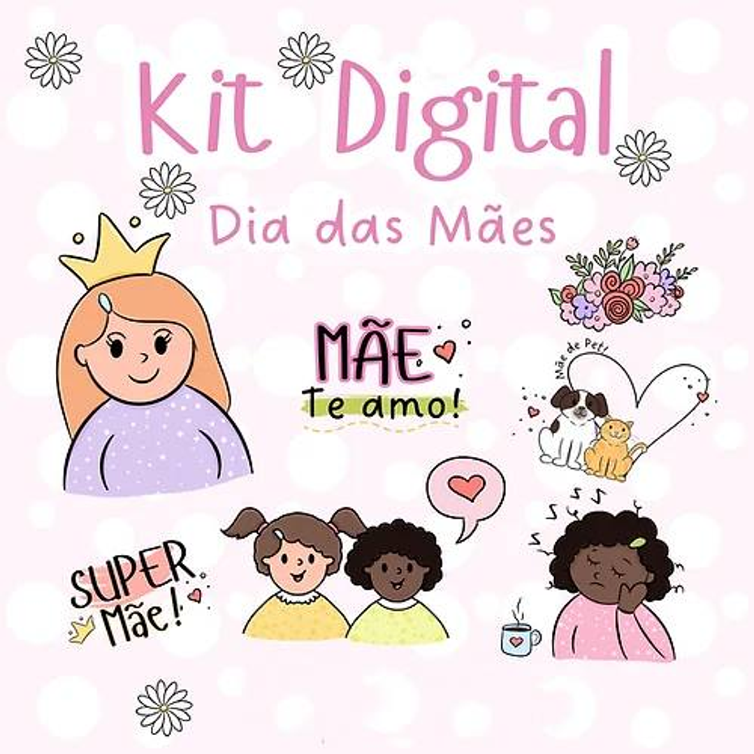 Kit Digital Dia das Mães em Png  1