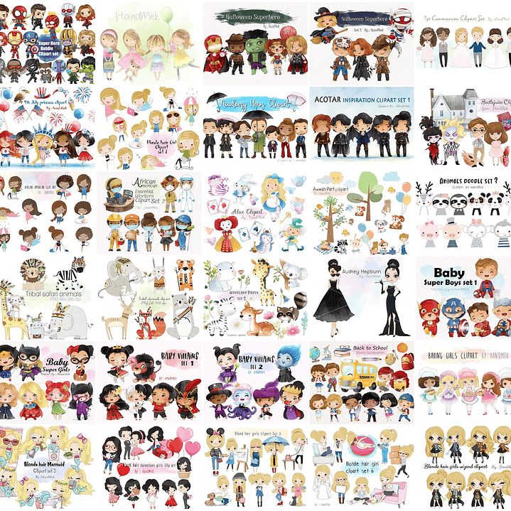 Mega Pacotão Aquarelados Temas diversos em Png 2