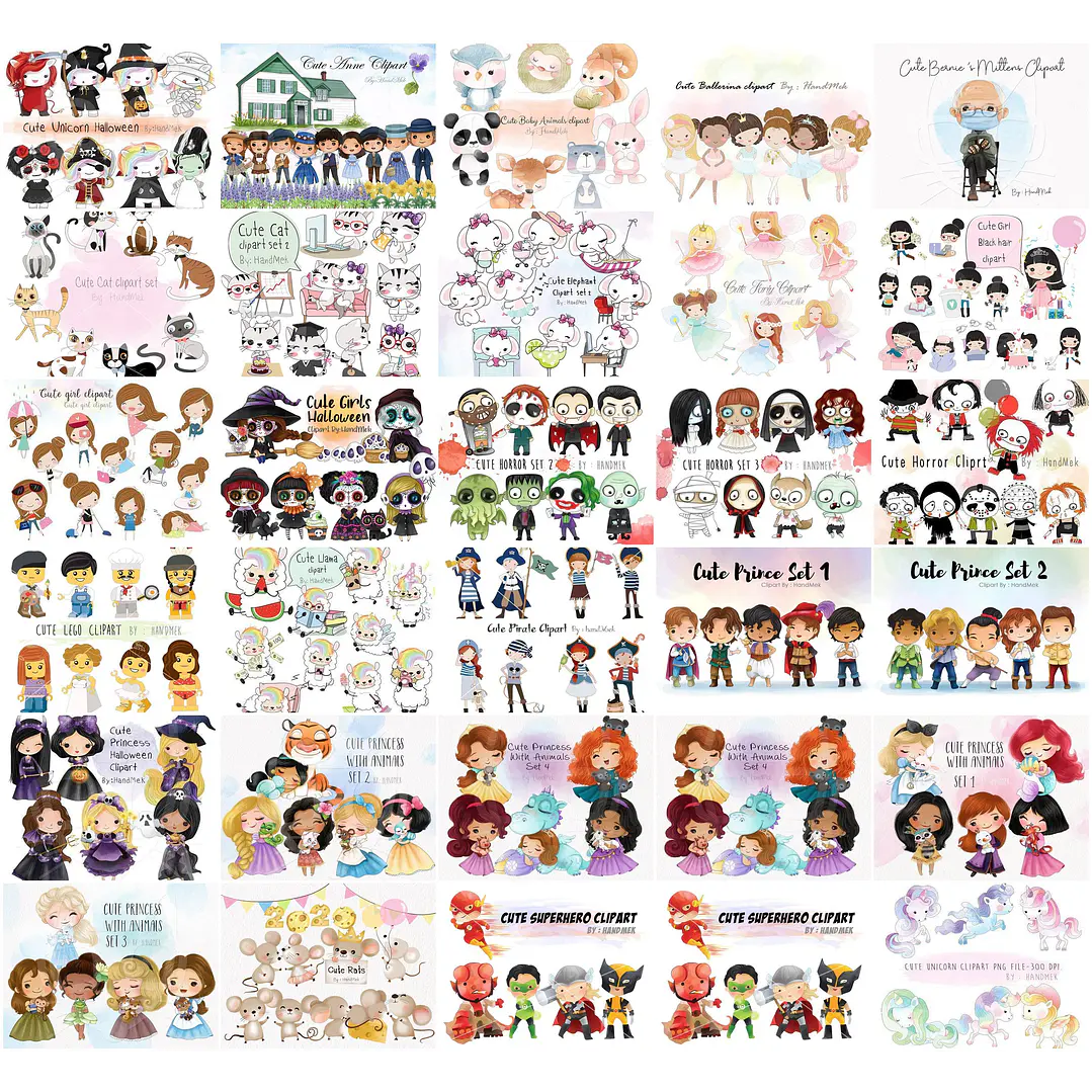 Mega Pacotão Aquarelados Temas diversos em Png 4