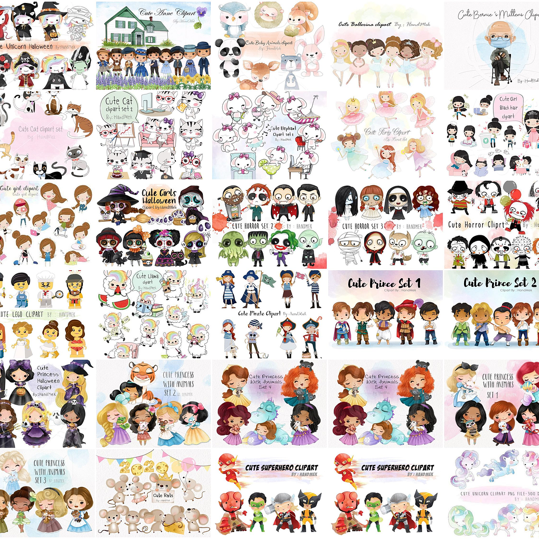 Mega Pacotão Aquarelados Temas diversos em Png 4