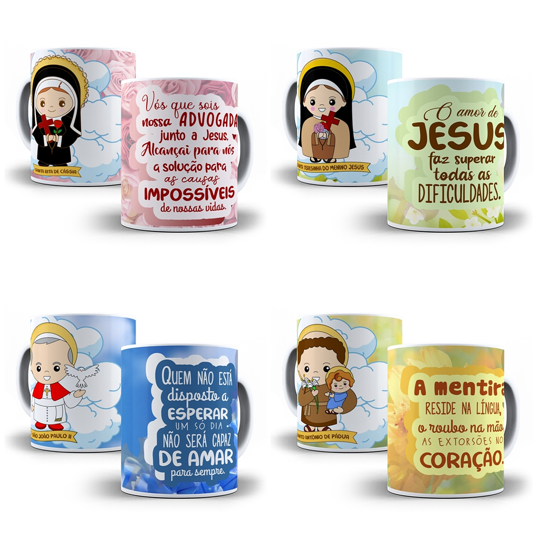 12  Artes para Caneca Santinhos Arquivos em Corel Draw  2
