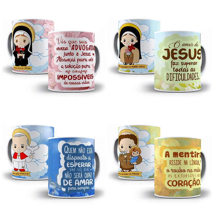 12  Artes para Caneca Santinhos Arquivos em Corel Draw  2