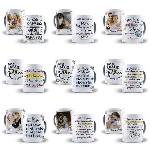 61 Artes para Caneca e Camisa Dia das Mães em Corel Draw 