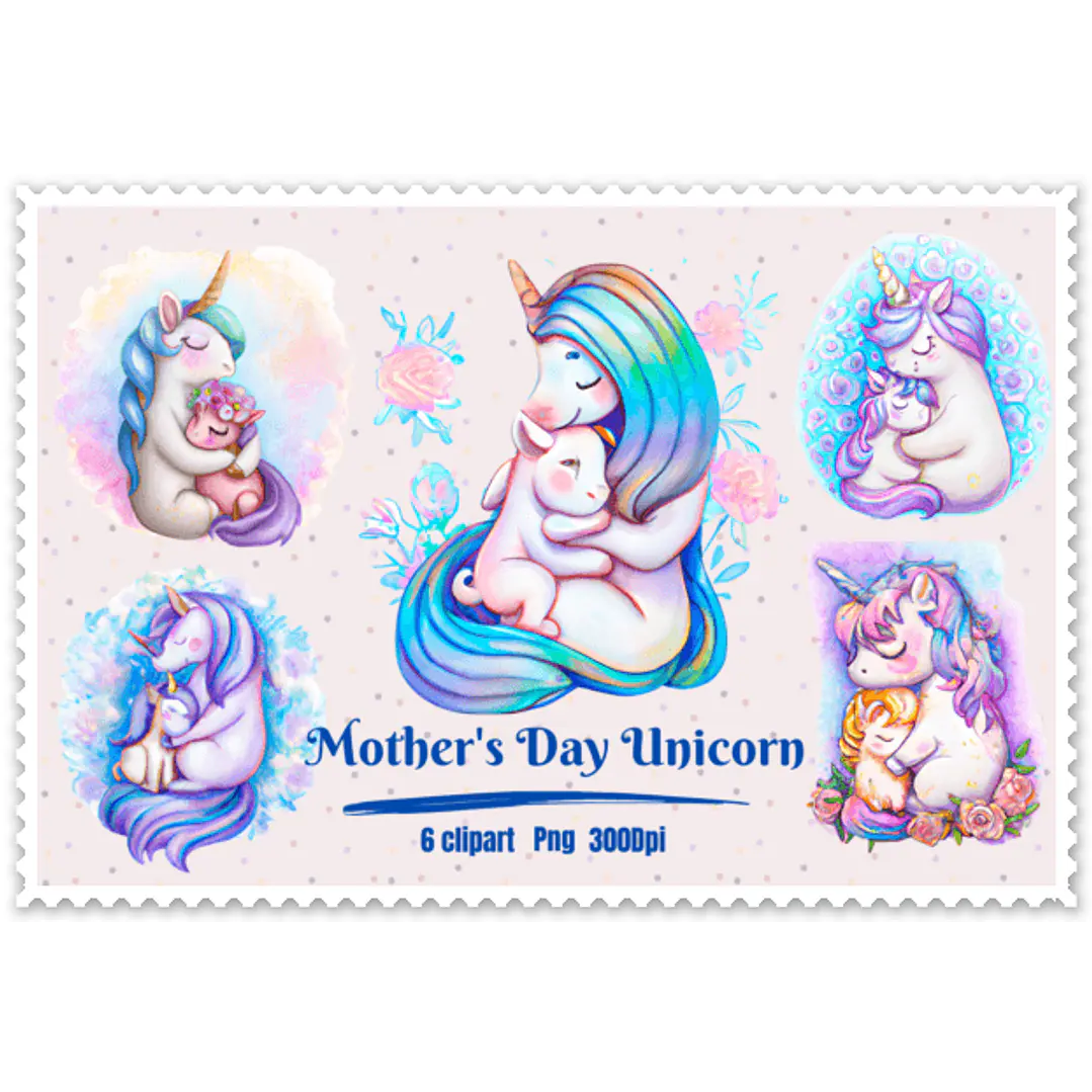 Kit Digital Dia das Mães Bichinhos + Mamães em Png 3