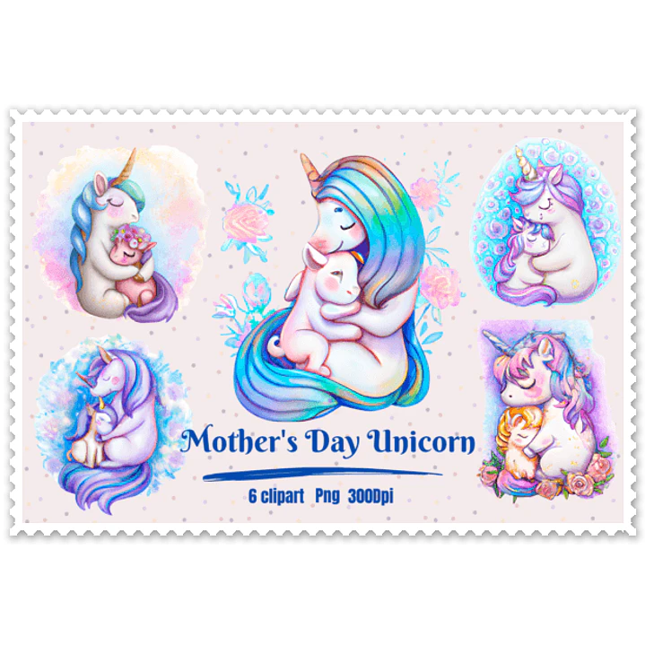 Kit Digital Dia das Mães Bichinhos + Mamães em Png 3