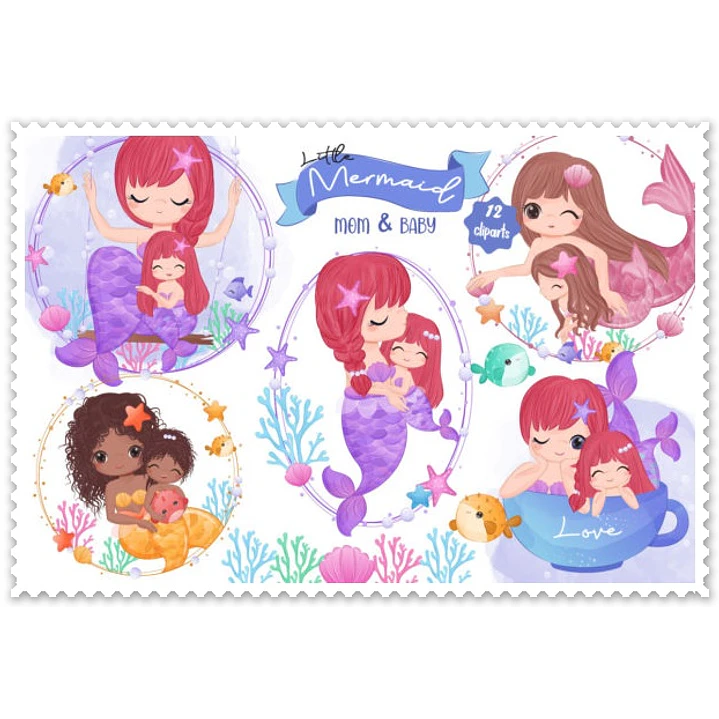 Kit Digital Dia das Mães Bichinhos + Mamães em Png 5