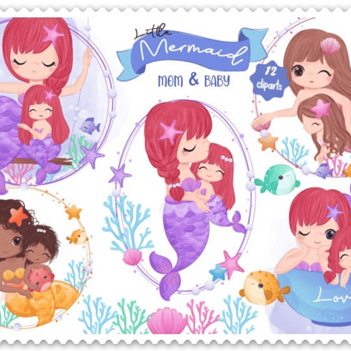 Kit Digital Dia das Mães Bichinhos + Mamães em Png 5