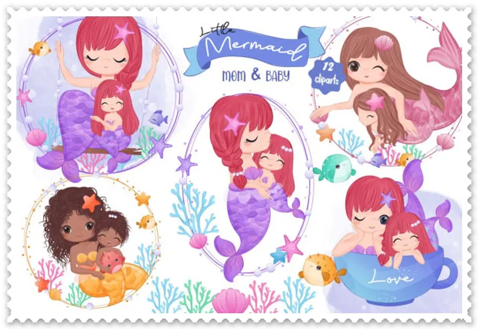 Kit Digital Dia das Mães Bichinhos + Mamães em Png 5