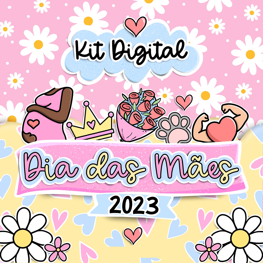 Kit Digital Dia das Mães em Png  2