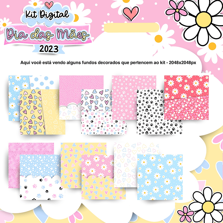 Kit Digital Dia das Mães em Png  6