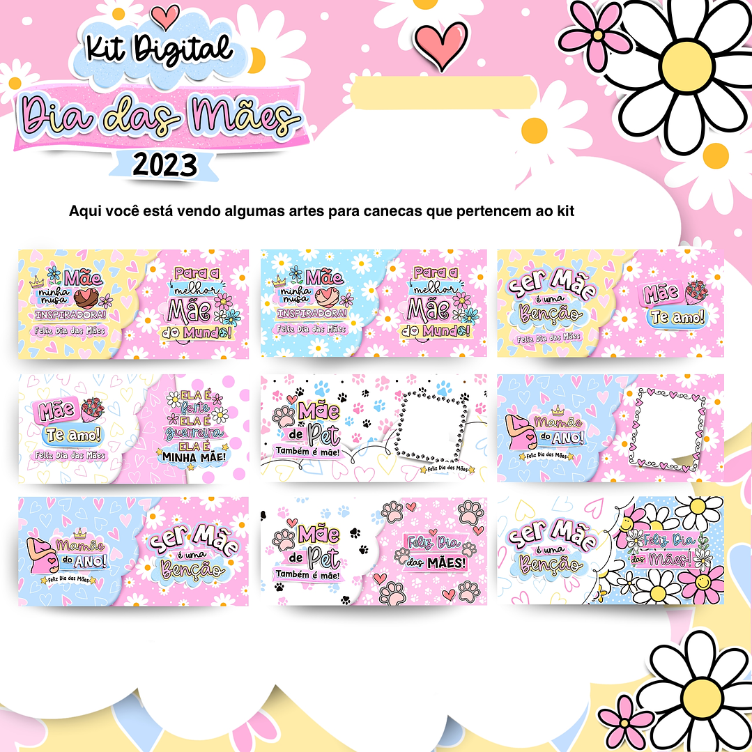 Kit Digital Dia das Mães em Png  7