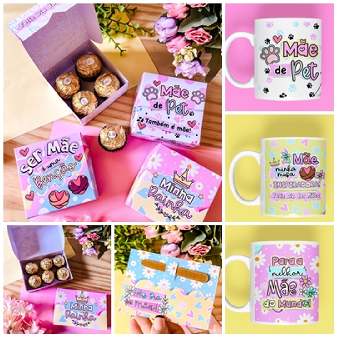 Kit Digital Dia das Mães em Png  1