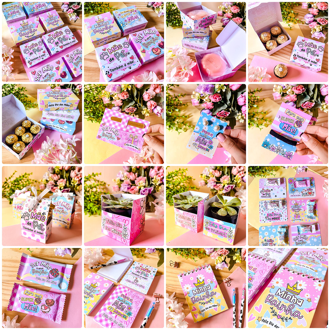 Kit Digital Dia das Mães em Png  10