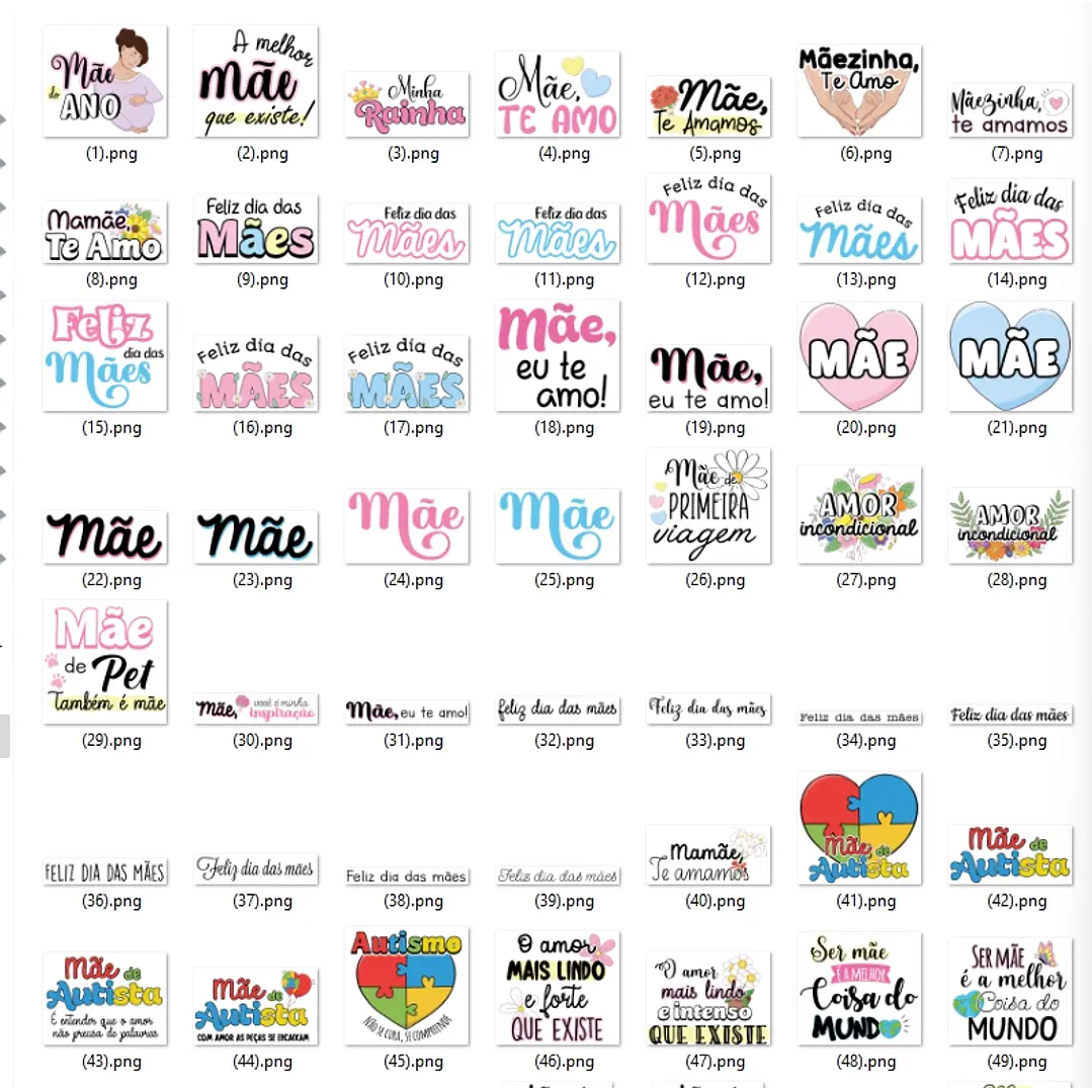 Kit Digital Dia das Mães em Png  3