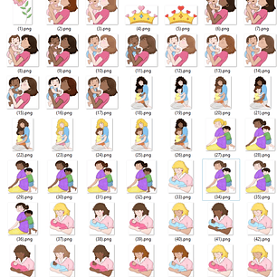 Kit Digital Dia das Mães em Png 