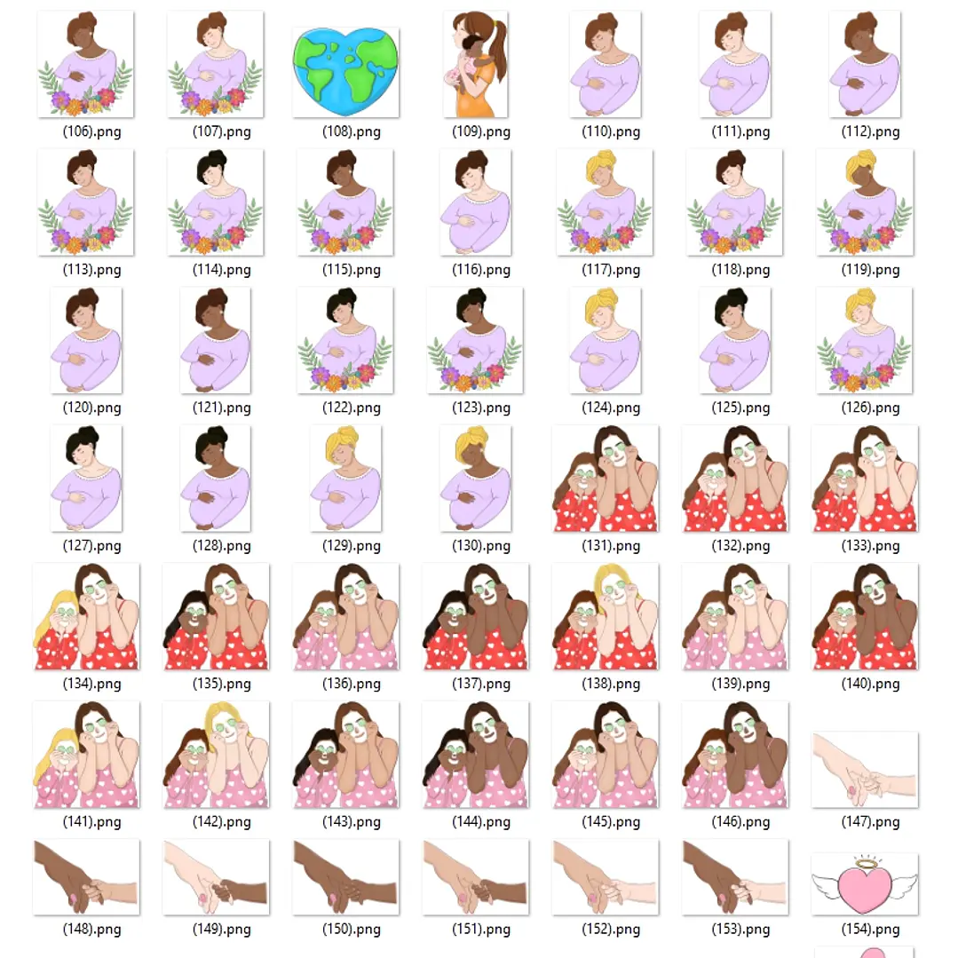 Kit Digital Dia das Mães em Png  5