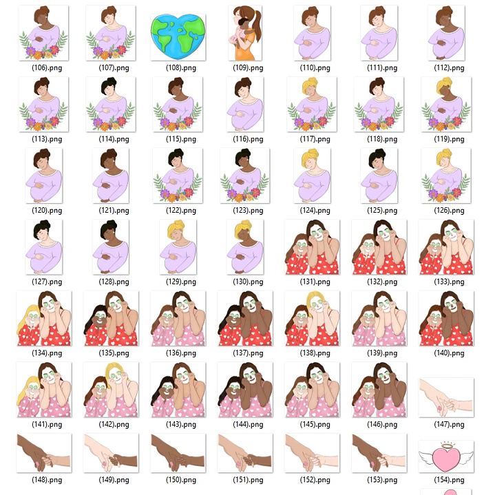 Kit Digital Dia das Mães em Png  5