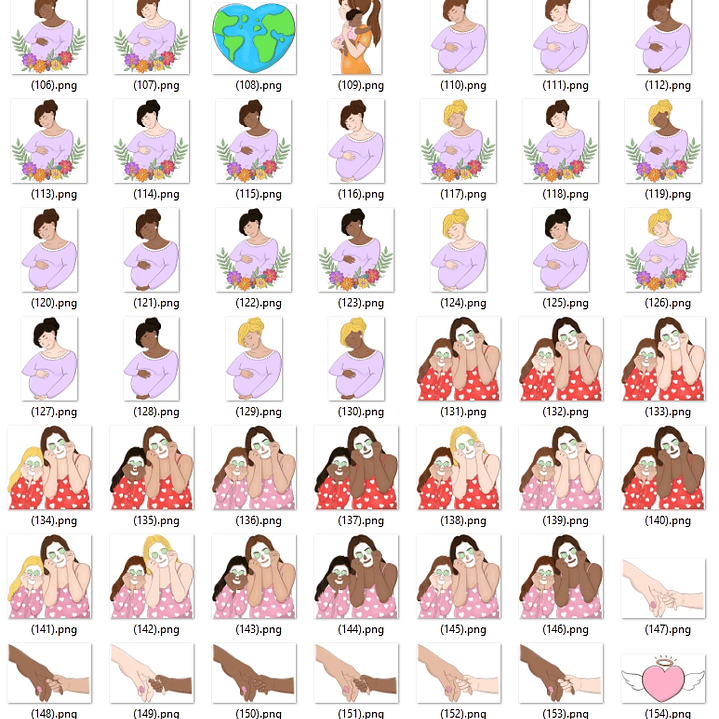 Kit Digital Dia das Mães em Png  6