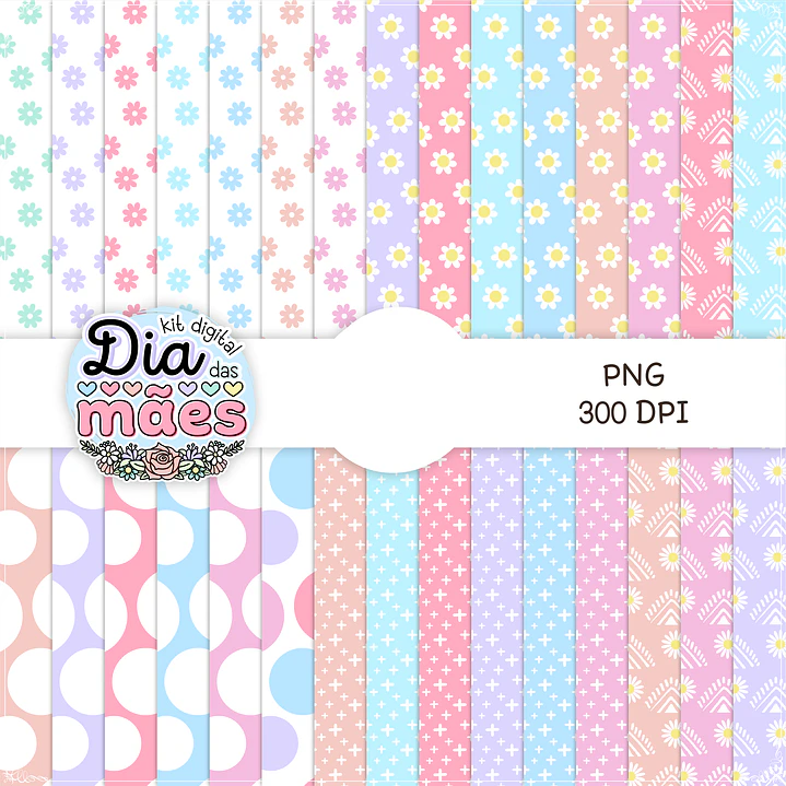 Kit Digital Dia das Mães Completo em Png  7