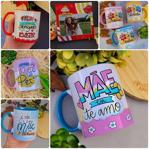 120 Artes para Caneca e Outros Dia das Mães em Jpg