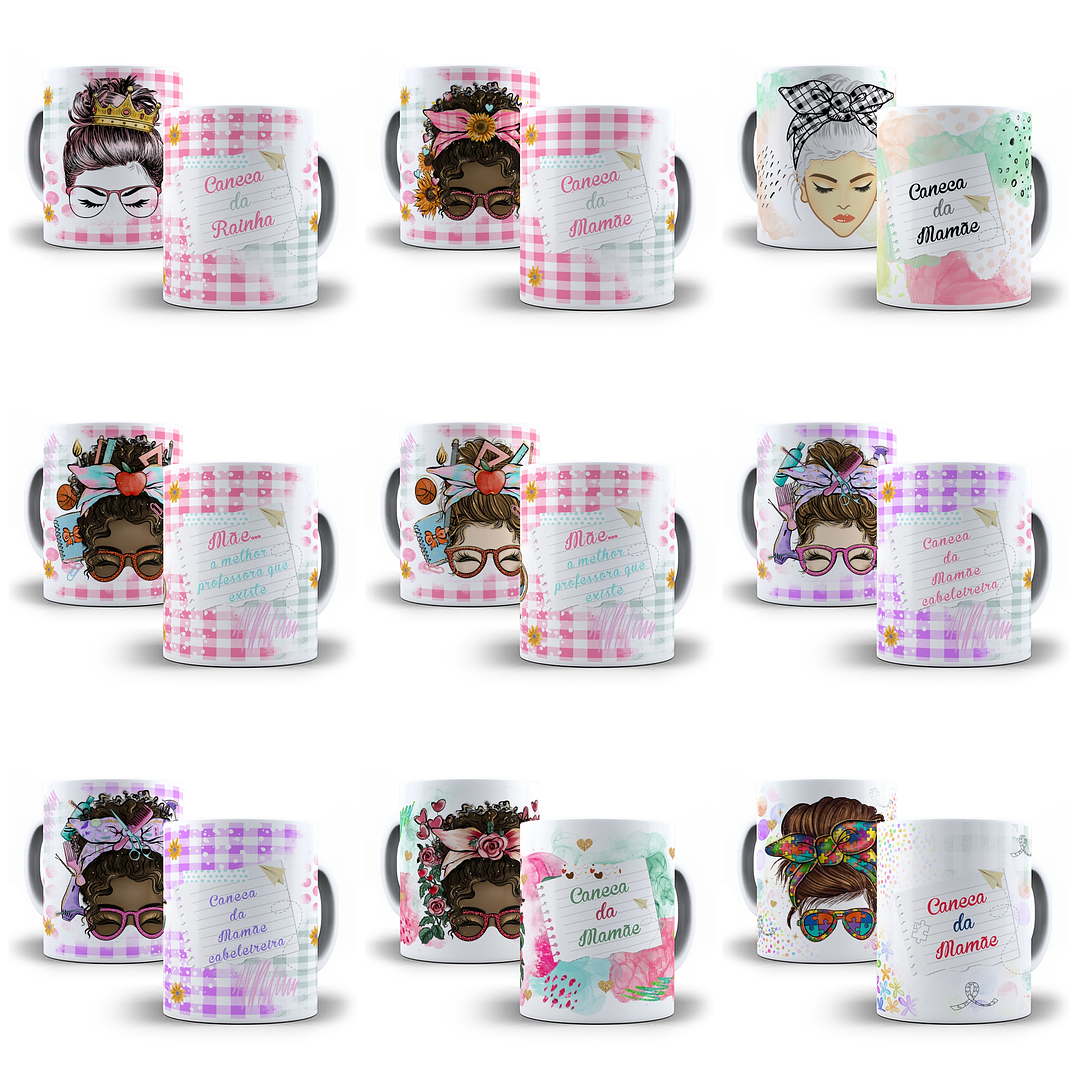 15 Artes Canecas Dia das Mãe Arquivos em CorelDraw 1