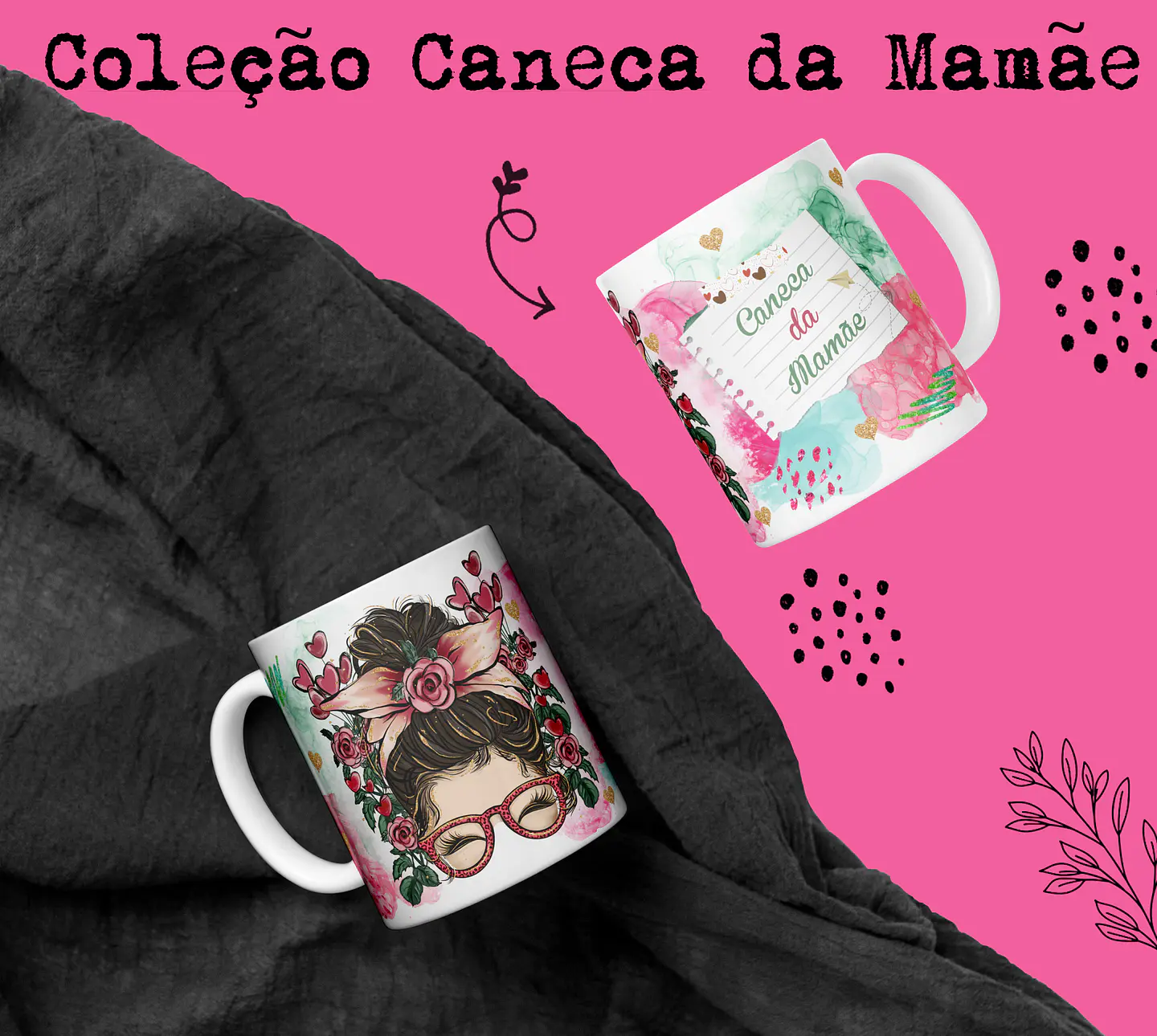 15 Artes Canecas Dia das Mãe Arquivos em CorelDraw 3