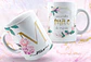 26 Artes Canecas Alfabeto Floral Dourado Arquivos em Jpg - Thumbnail 3