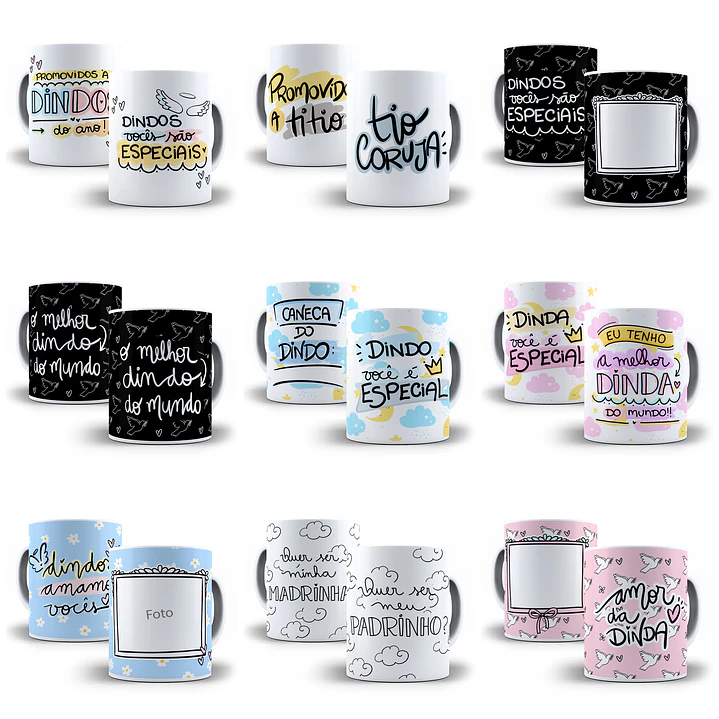 36 Artes para Caneca Dindos e Madrinha em Jpg 4