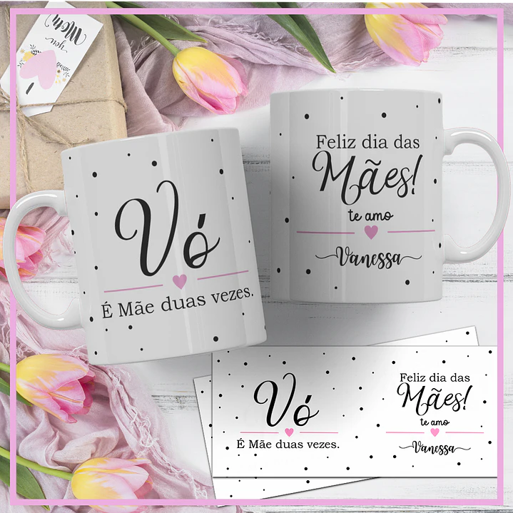 12  Artes para Caneca Dia das Mães Minimalista Arquivos em Corel Draw 2