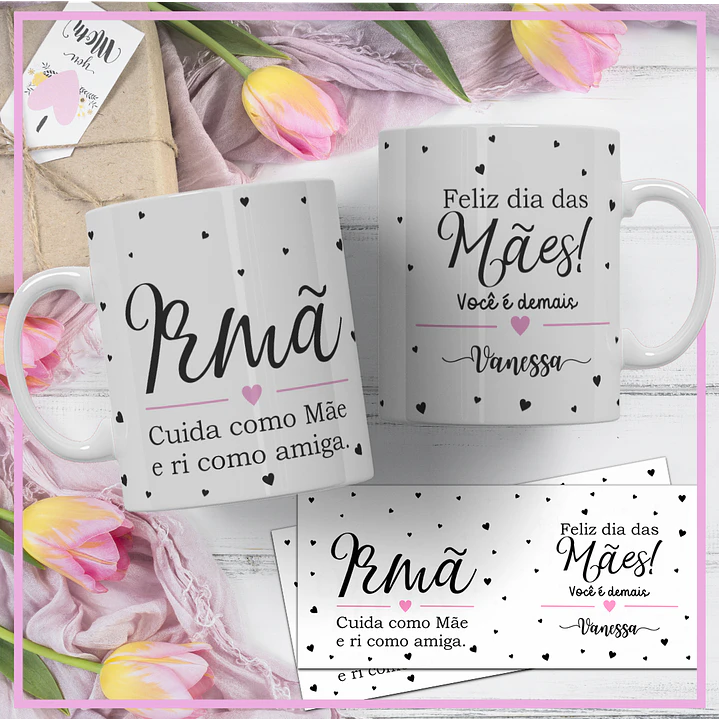 12  Artes para Caneca Dia das Mães Minimalista Arquivos em Corel Draw 9