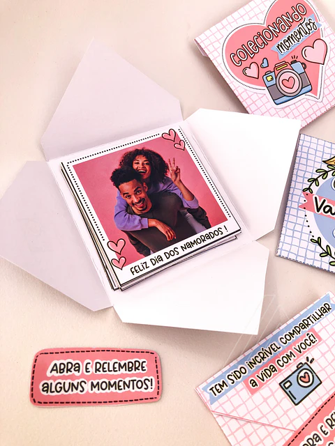Kit Digital Polaroide Dia dos Namorados em Png