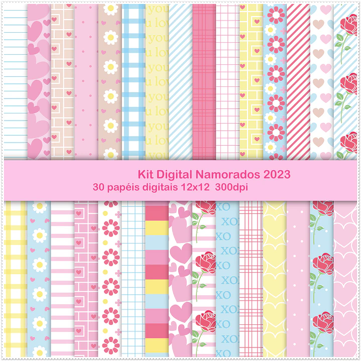 Kit Digital Dia dos Namorados em Png 6