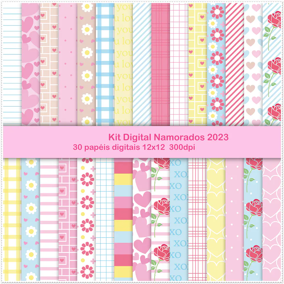 Kit Digital Dia dos Namorados em Png 6