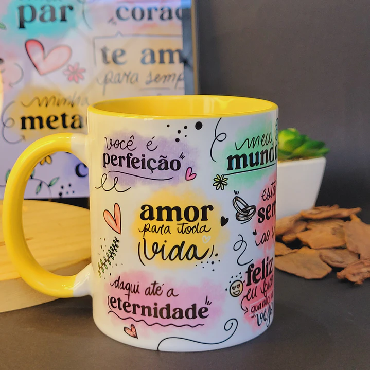 Arte para Caneca Dia dos Namorados Frases Arquivo em Jpg  2