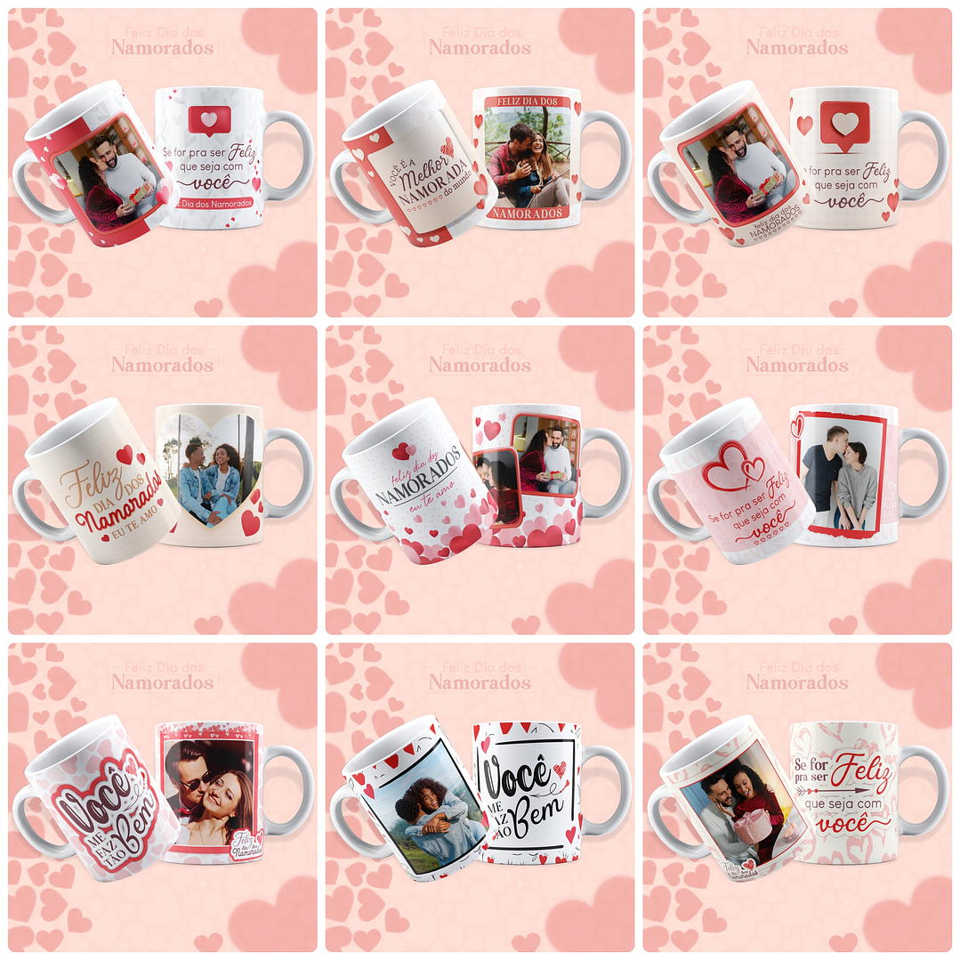 54 Artes para Sublimação Dia dos Namorados  Arquivos Editáveis em Corel Draw 1