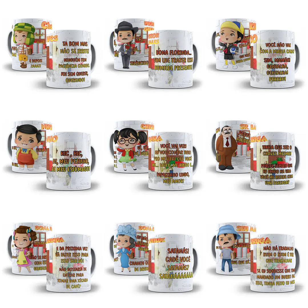 9 Artes para Caneca Chaves Frases Arquivos Png  1