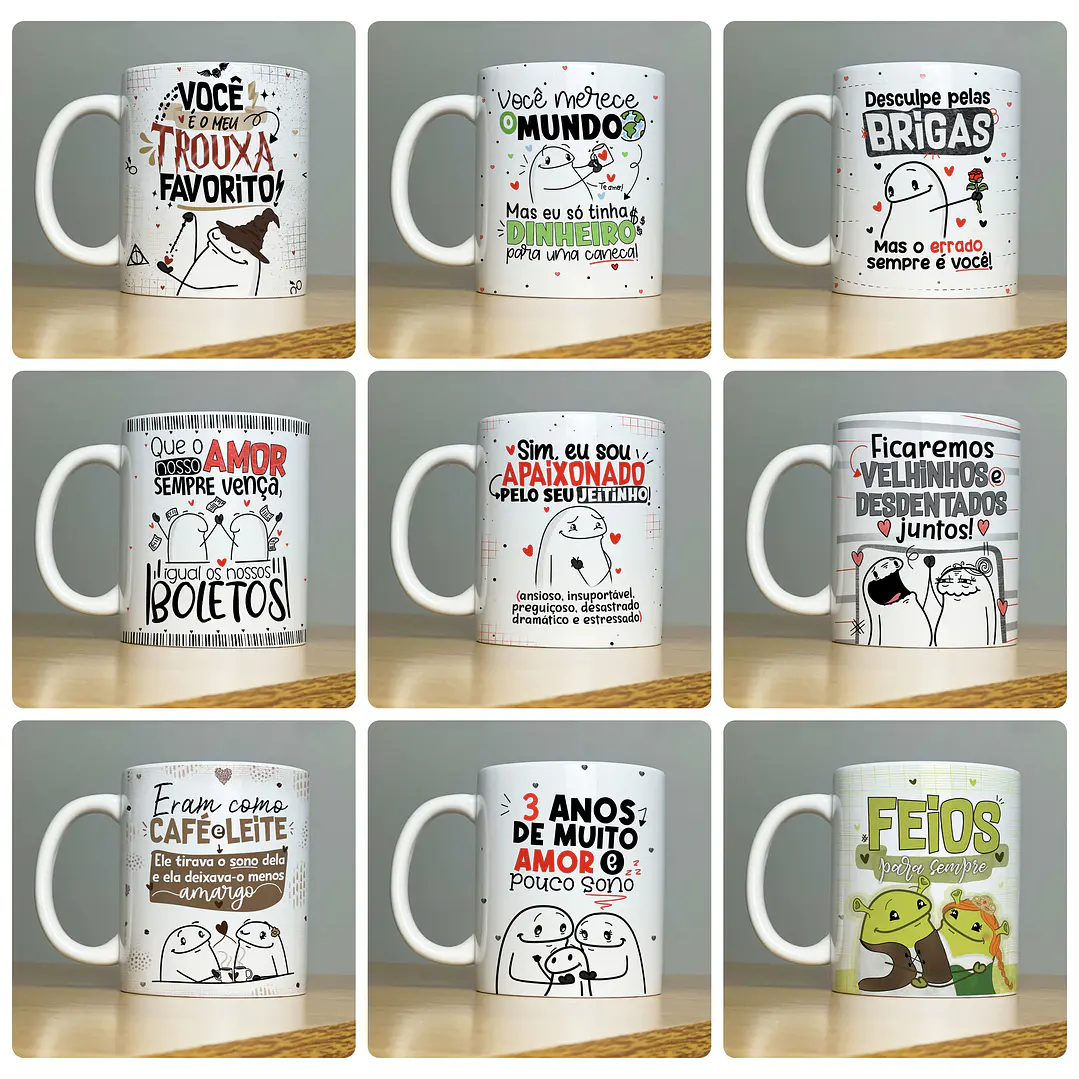 14 Artes para Caneca Flork Dia dos Namorados e Outros Arquivos em Jpg 1