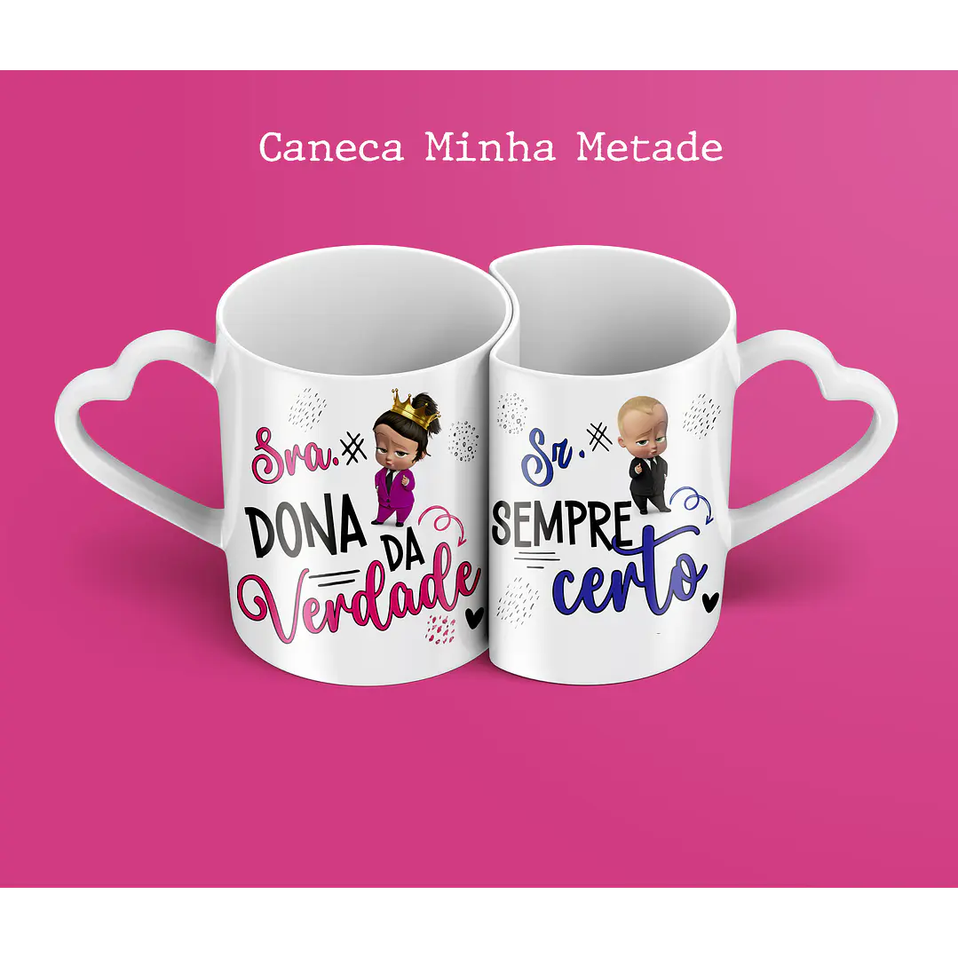 2 Artes para Caneca Sr e Sra Sempre Certos Namorados Estampas Sublimação Baixar Grátis 3