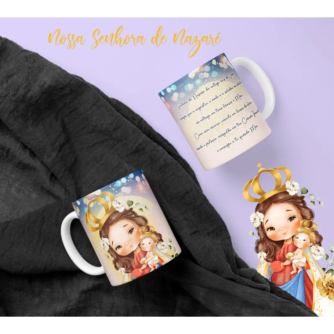 7 Artes Caneca e Camisa Nossa Senhora de Nazaré em Corel Draw  4