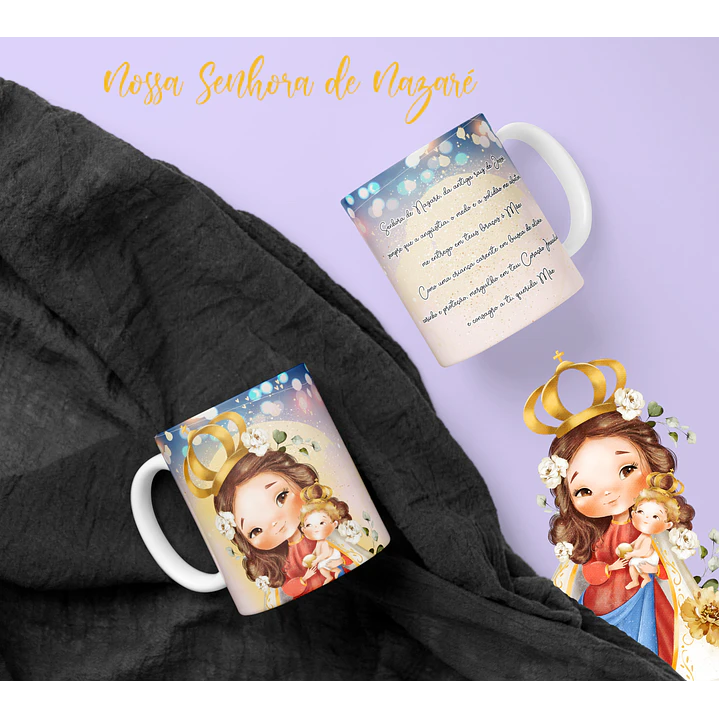 7 Artes Caneca e Camisa Nossa Senhora de Nazaré em Corel Draw  4